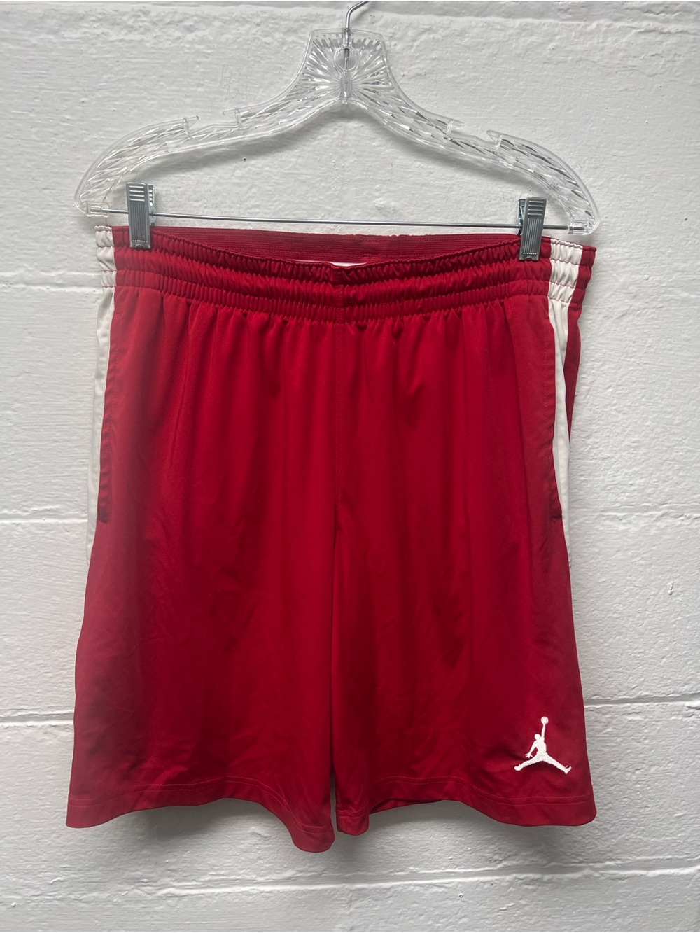 Jordan Red Athletic Shorts with White Jumpman